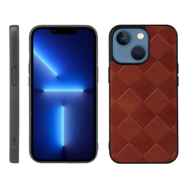 Custodia in PU scozzese intrecciata per iPhone 13 Pro