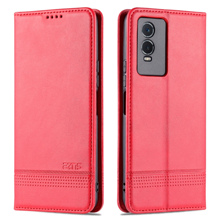 Custodia per telefono in pelle con texture di vitello magnetica AZNS, For vivo Y76s / Y74s, For Honor Play 30 Plus, For Redmi Note 11 4G Overseas Version / Note 11S, For Redmi Note 11 Pro Overseas Version