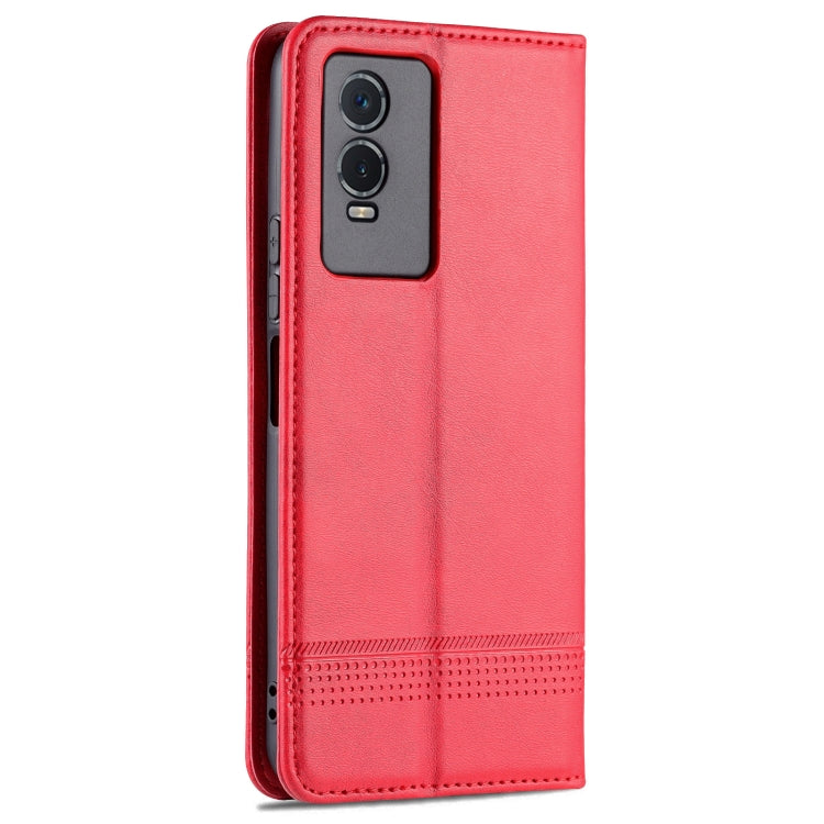Custodia per telefono in pelle con texture di vitello magnetica AZNS, For vivo Y76s / Y74s, For Honor Play 30 Plus, For Redmi Note 11 4G Overseas Version / Note 11S, For Redmi Note 11 Pro Overseas Version