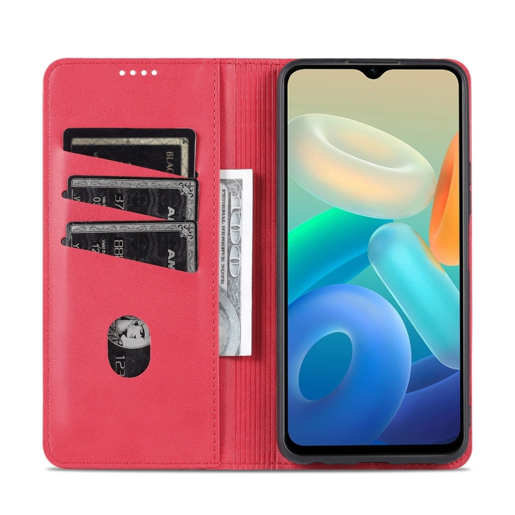 Custodia per telefono in pelle con texture di vitello magnetica AZNS, For vivo Y76s / Y74s, For Honor Play 30 Plus, For Redmi Note 11 4G Overseas Version / Note 11S, For Redmi Note 11 Pro Overseas Version