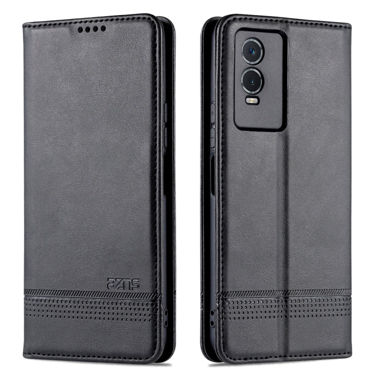 Custodia per telefono in pelle con texture di vitello magnetica AZNS, For vivo Y76s / Y74s, For Honor Play 30 Plus, For Redmi Note 11 4G Overseas Version / Note 11S, For Redmi Note 11 Pro Overseas Version
