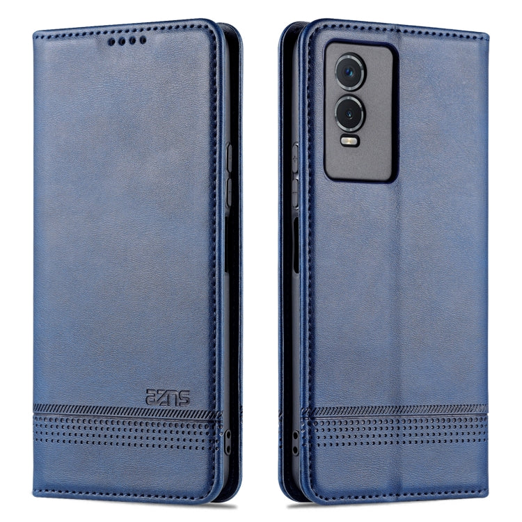 Custodia per telefono in pelle con texture di vitello magnetica AZNS, For vivo Y76s / Y74s, For Honor Play 30 Plus, For Redmi Note 11 4G Overseas Version / Note 11S, For Redmi Note 11 Pro Overseas Version