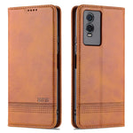 Custodia per telefono in pelle con texture di vitello magnetica AZNS, For vivo Y76s / Y74s, For Honor Play 30 Plus, For Redmi Note 11 4G Overseas Version / Note 11S, For Redmi Note 11 Pro Overseas Version