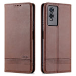 Custodia per telefono in pelle con texture di vitello magnetica AZNS, For vivo Y76s / Y74s, For Honor Play 30 Plus, For Redmi Note 11 4G Overseas Version / Note 11S, For Redmi Note 11 Pro Overseas Version