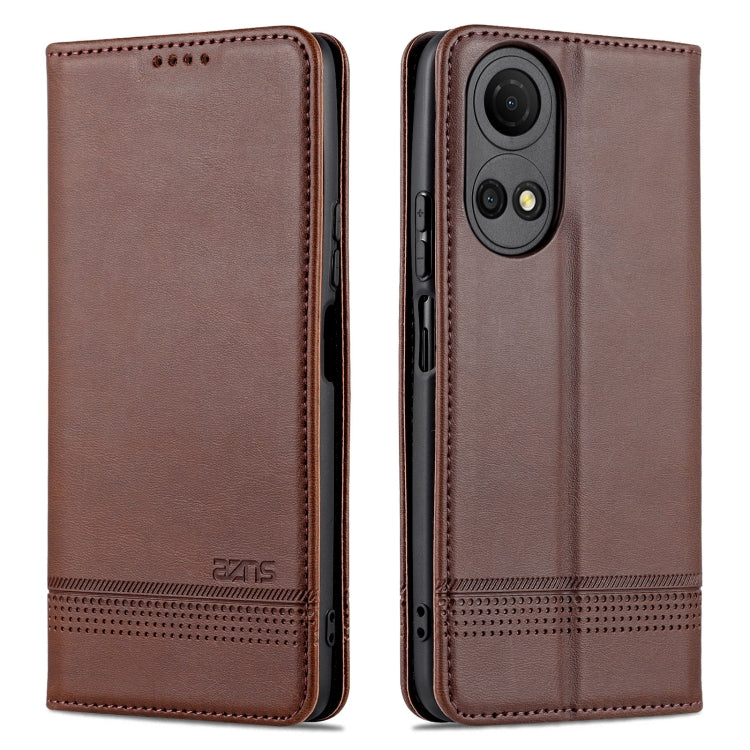 Custodia per telefono in pelle con texture di vitello magnetica AZNS, For vivo Y76s / Y74s, For Honor Play 30 Plus, For Redmi Note 11 4G Overseas Version / Note 11S, For Redmi Note 11 Pro Overseas Version
