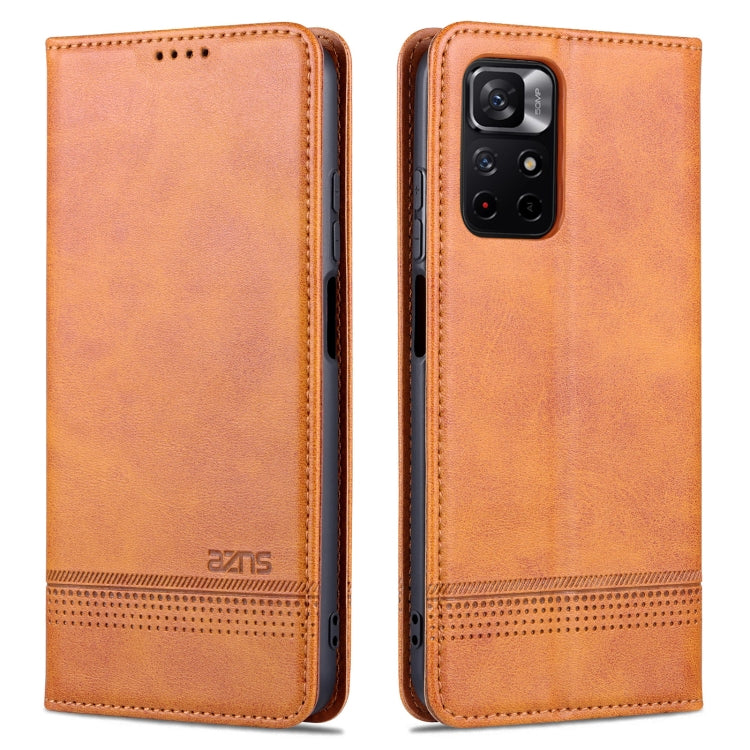 Custodia per telefono in pelle con texture di vitello magnetica AZNS, For vivo Y76s / Y74s, For Honor Play 30 Plus, For Redmi Note 11 4G Overseas Version / Note 11S, For Redmi Note 11 Pro Overseas Version