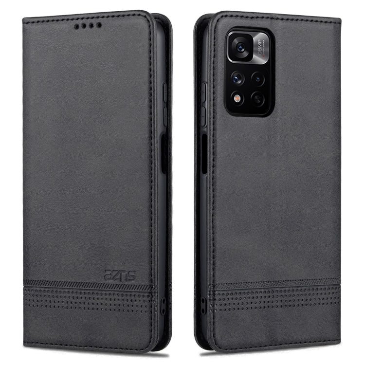Custodia per telefono in pelle con texture di vitello magnetica AZNS, For vivo Y76s / Y74s, For Honor Play 30 Plus, For Redmi Note 11 4G Overseas Version / Note 11S, For Redmi Note 11 Pro Overseas Version