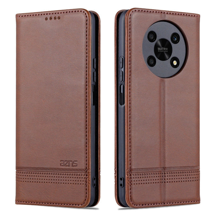 Custodia per telefono in pelle con texture di vitello magnetica AZNS, For Honor X30, For Samsung Galaxy A13 4G