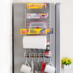 Scaffale multistrato per frigorifero Scaffale laterale Supporto per parete laterale Organizzatore da cucina multifunzione Famiglia, Multifunctional Rack, Sun Flower Rack