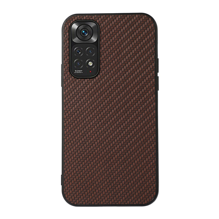 Custodia antiurto in fibra di carbonio con foro accurato, For Xiaomi Redmi Note 11 4G Global / Note 11S, For Xiaomi Redmi Note 11 Pro Global