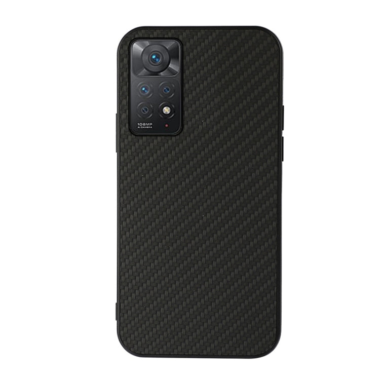 Custodia antiurto in fibra di carbonio con foro accurato, For Xiaomi Redmi Note 11 4G Global / Note 11S, For Xiaomi Redmi Note 11 Pro Global