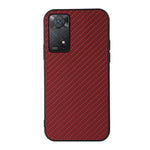 Custodia antiurto in fibra di carbonio con foro accurato, For Xiaomi Redmi Note 11 4G Global / Note 11S, For Xiaomi Redmi Note 11 Pro Global