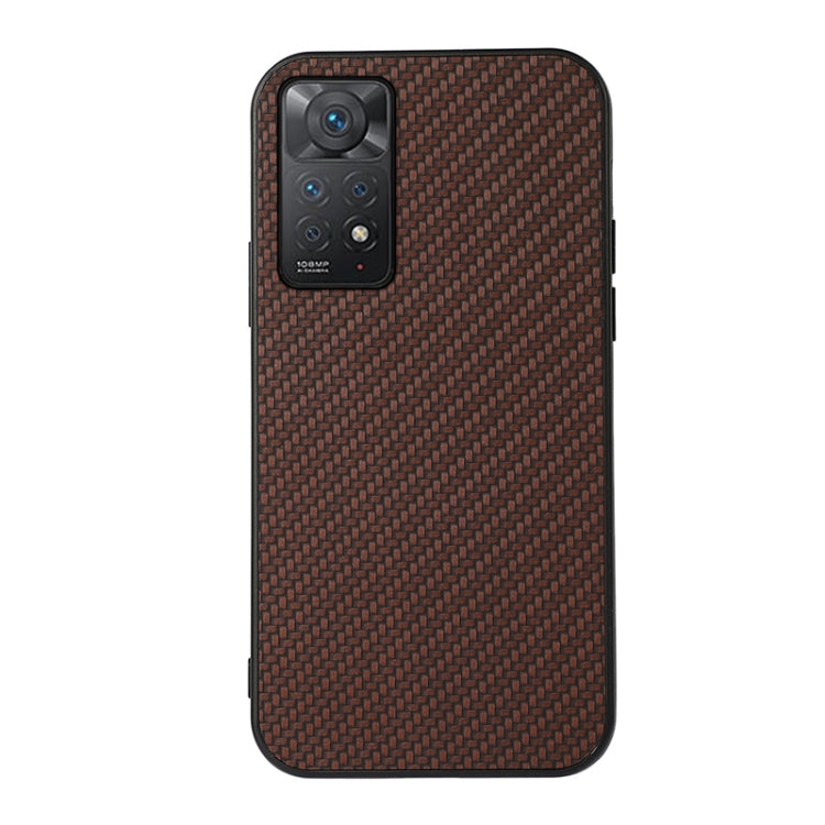 Custodia antiurto in fibra di carbonio con foro accurato, For Xiaomi Redmi Note 11 4G Global / Note 11S, For Xiaomi Redmi Note 11 Pro Global