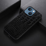 Custodia in pelle con strato coccodrillo per iPhone 13