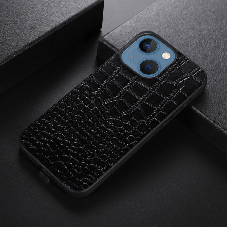 Custodia in pelle con strato coccodrillo per iPhone 13