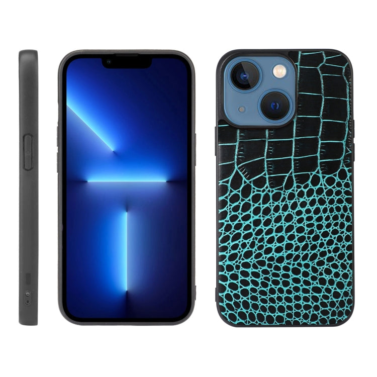 Custodia in pelle con strato coccodrillo per iPhone 13