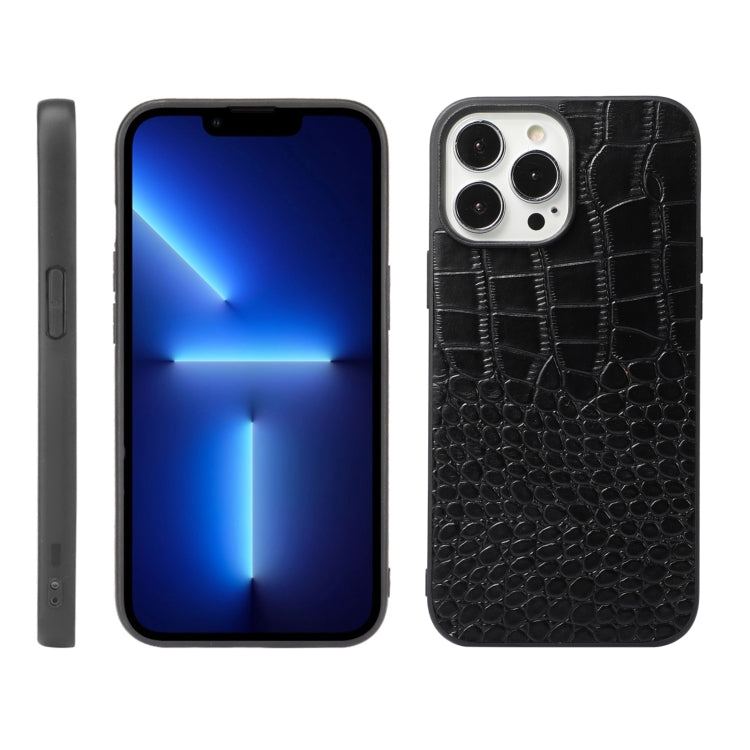 Custodia in pelle con strato coccodrillo per iPhone 13