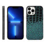 Custodia in pelle con strato coccodrillo per iPhone 13