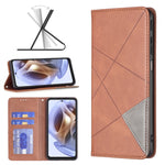Custodia per telefono in pelle magnetica invisibile prismatica, For ZTE Blade A51, For ZTE Blade A71, For Motorola Moto G31 / G41 Side Fingerprint Version, For Nokia G21 / G11