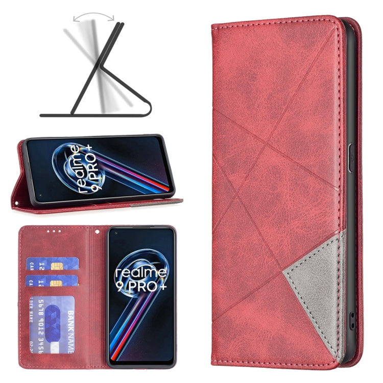Custodia per telefono in pelle magnetica invisibile prismatica, For Motorola Moto G31 / G41  Side Fingerprint Version, For OPPO A36 / Realme 9i, For OPPO Realme 9 Pro+, For Xiaomi Redmi Note 11 International Version, For Samsung Galaxy A23 5G