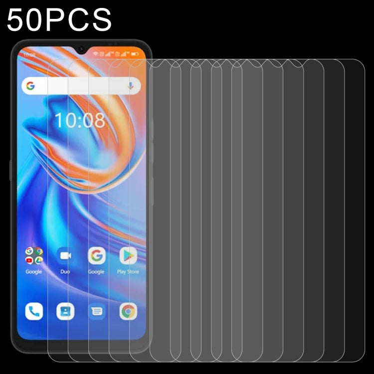 50 pellicole in vetro temperato da 0,26 mm 9H 2,5D, For Meizu Meilan 10 (50 PCS), For Umidigi A13 / A13S(50 PCS), For Ulefone Armor X10 Pro(50 PCS), For Ulefone Note 10P(50 PCS), For Ulefone Power Armor 14 Pro(50 PCS), For Cubot P50(50 PCS)
