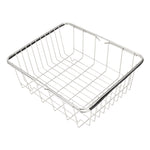 Scolapiatti da cucina Cestello di scarico per lavello Lavaggio Verdure Frutta Supporto per asciugatura Cremagliera regolabile in acciaio inossidabile, Arch Net Style, Flat Bottom Style, Ordinary Style