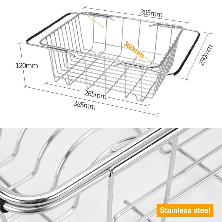 Scolapiatti da cucina Cestello di scarico per lavello Lavaggio Verdure Frutta Supporto per asciugatura Cremagliera regolabile in acciaio inossidabile, Arch Net Style, Flat Bottom Style, Ordinary Style