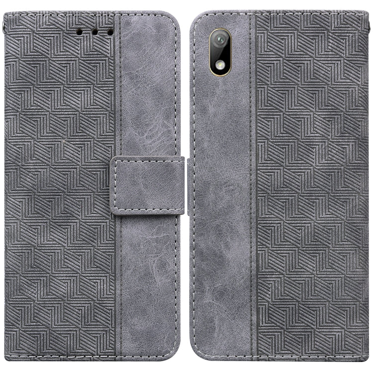 Custodia per telefono in pelle goffrata geometrica, For Huawei Y5 2019 / Honor 8S, For Huawei P smart 2019/Honor 10 Lite, For Huawei P smart+ 2019/Enjoy 9s, For Huawei P smart Z/Y9 Prime 2019