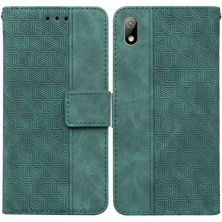 Custodia per telefono in pelle goffrata geometrica, For Huawei Y5 2019 / Honor 8S, For Huawei P smart 2019/Honor 10 Lite, For Huawei P smart+ 2019/Enjoy 9s, For Huawei P smart Z/Y9 Prime 2019
