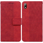 Custodia per telefono in pelle goffrata geometrica, For Huawei Y5 2019 / Honor 8S, For Huawei P smart 2019/Honor 10 Lite, For Huawei P smart+ 2019/Enjoy 9s, For Huawei P smart Z/Y9 Prime 2019