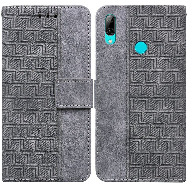 Custodia per telefono in pelle goffrata geometrica, For Huawei Y5 2019 / Honor 8S, For Huawei P smart 2019/Honor 10 Lite, For Huawei P smart+ 2019/Enjoy 9s, For Huawei P smart Z/Y9 Prime 2019