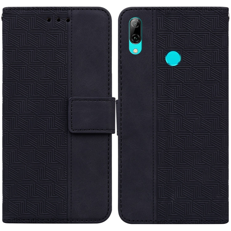 Custodia per telefono in pelle goffrata geometrica, For Huawei Y5 2019 / Honor 8S, For Huawei P smart 2019/Honor 10 Lite, For Huawei P smart+ 2019/Enjoy 9s, For Huawei P smart Z/Y9 Prime 2019