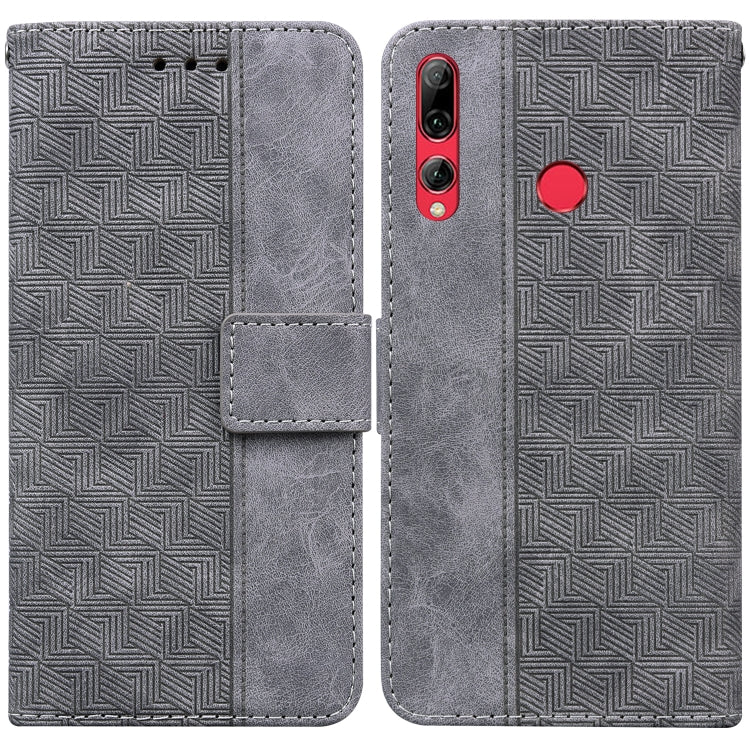 Custodia per telefono in pelle goffrata geometrica, For Huawei Y5 2019 / Honor 8S, For Huawei P smart 2019/Honor 10 Lite, For Huawei P smart+ 2019/Enjoy 9s, For Huawei P smart Z/Y9 Prime 2019