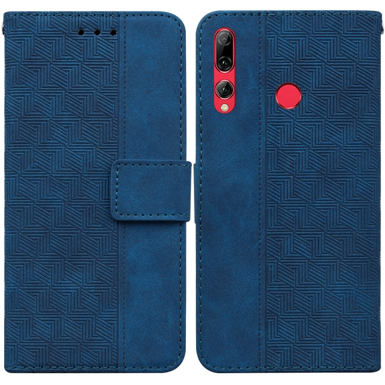 Custodia per telefono in pelle goffrata geometrica, For Huawei Y5 2019 / Honor 8S, For Huawei P smart 2019/Honor 10 Lite, For Huawei P smart+ 2019/Enjoy 9s, For Huawei P smart Z/Y9 Prime 2019
