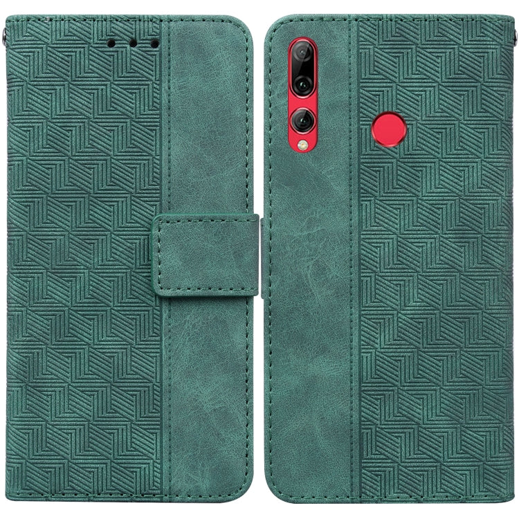 Custodia per telefono in pelle goffrata geometrica, For Huawei Y5 2019 / Honor 8S, For Huawei P smart 2019/Honor 10 Lite, For Huawei P smart+ 2019/Enjoy 9s, For Huawei P smart Z/Y9 Prime 2019