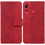Custodia per telefono in pelle goffrata geometrica, For Huawei Y5 2019 / Honor 8S, For Huawei P smart 2019/Honor 10 Lite, For Huawei P smart+ 2019/Enjoy 9s, For Huawei P smart Z/Y9 Prime 2019