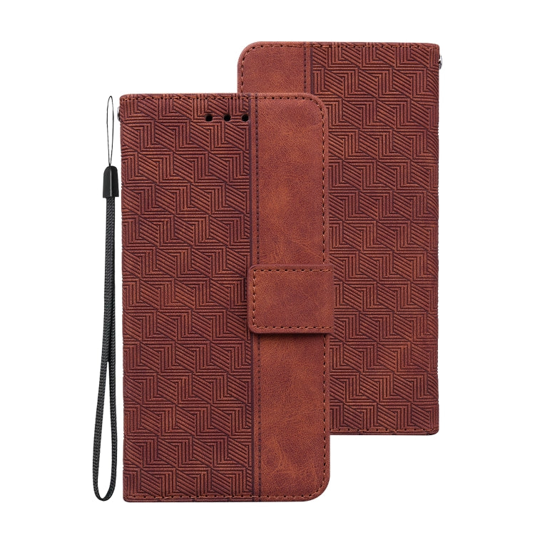 Custodia per telefono in pelle goffrata geometrica, For Huawei P30 Pro, For Huawei P40 Pro, For Huawei Y6 2019, For Huawei nova 8i/Honor 50 Lite Overseas Version