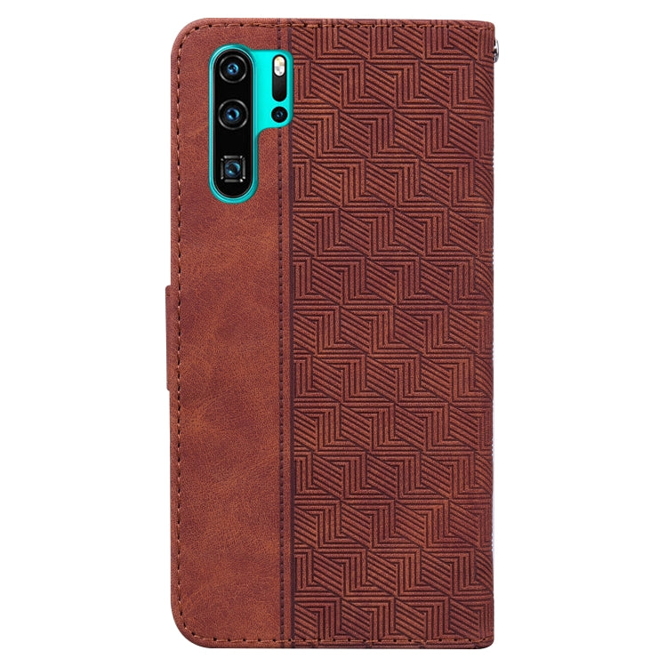 Custodia per telefono in pelle goffrata geometrica, For Huawei P30 Pro, For Huawei P40 Pro, For Huawei Y6 2019, For Huawei nova 8i/Honor 50 Lite Overseas Version