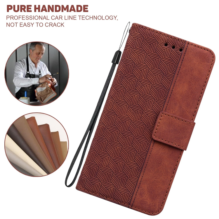 Custodia per telefono in pelle goffrata geometrica, For Huawei P30 Pro, For Huawei P40 Pro, For Huawei Y6 2019, For Huawei nova 8i/Honor 50 Lite Overseas Version