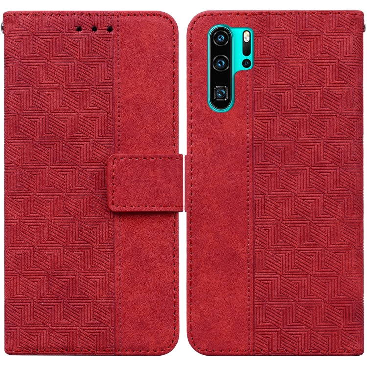 Custodia per telefono in pelle goffrata geometrica, For Huawei P30 Pro, For Huawei P40 Pro, For Huawei Y6 2019, For Huawei nova 8i/Honor 50 Lite Overseas Version