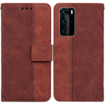 Custodia per telefono in pelle goffrata geometrica, For Huawei P30 Pro, For Huawei P40 Pro, For Huawei Y6 2019, For Huawei nova 8i/Honor 50 Lite Overseas Version