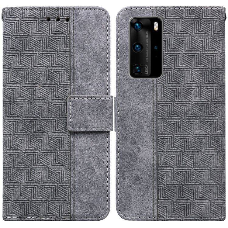 Custodia per telefono in pelle goffrata geometrica, For Huawei P30 Pro, For Huawei P40 Pro, For Huawei Y6 2019, For Huawei nova 8i/Honor 50 Lite Overseas Version