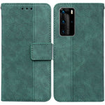Custodia per telefono in pelle goffrata geometrica, For Huawei P30 Pro, For Huawei P40 Pro, For Huawei Y6 2019, For Huawei nova 8i/Honor 50 Lite Overseas Version