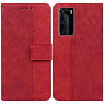 Custodia per telefono in pelle goffrata geometrica, For Huawei P30 Pro, For Huawei P40 Pro, For Huawei Y6 2019, For Huawei nova 8i/Honor 50 Lite Overseas Version