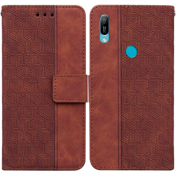 Custodia per telefono in pelle goffrata geometrica, For Huawei P30 Pro, For Huawei P40 Pro, For Huawei Y6 2019, For Huawei nova 8i/Honor 50 Lite Overseas Version