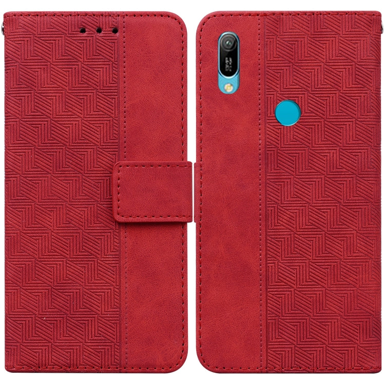Custodia per telefono in pelle goffrata geometrica, For Huawei P30 Pro, For Huawei P40 Pro, For Huawei Y6 2019, For Huawei nova 8i/Honor 50 Lite Overseas Version