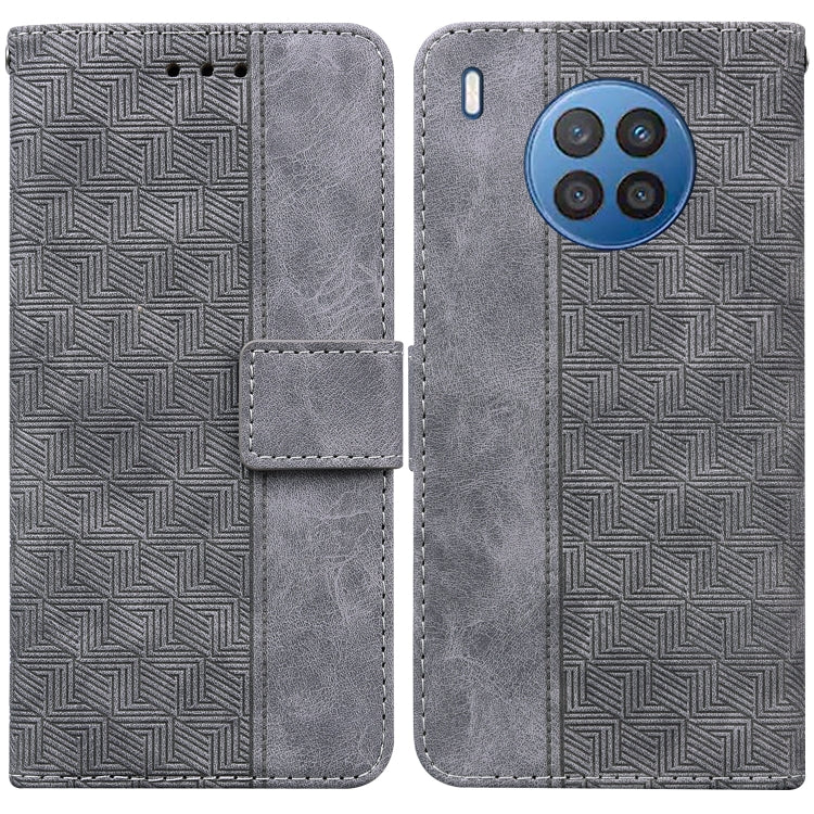 Custodia per telefono in pelle goffrata geometrica, For Huawei P30 Pro, For Huawei P40 Pro, For Huawei Y6 2019, For Huawei nova 8i/Honor 50 Lite Overseas Version