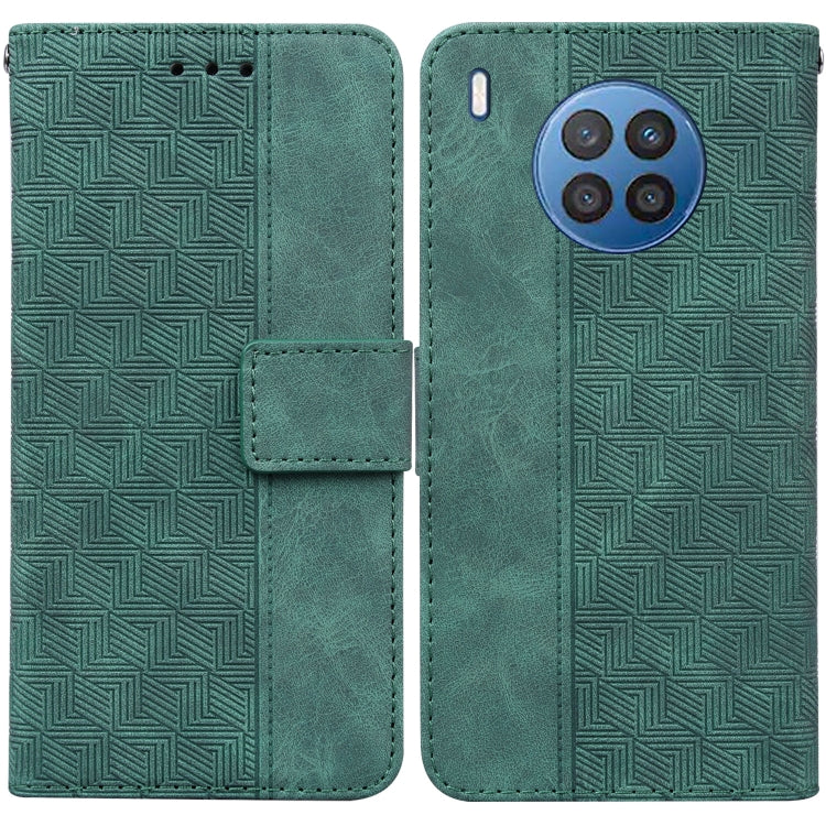 Custodia per telefono in pelle goffrata geometrica, For Huawei P30 Pro, For Huawei P40 Pro, For Huawei Y6 2019, For Huawei nova 8i/Honor 50 Lite Overseas Version