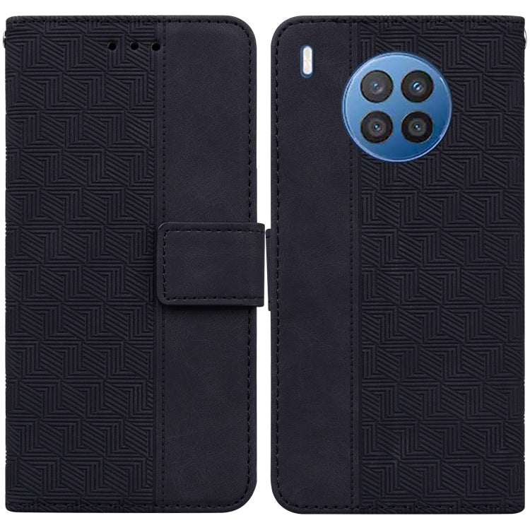 Custodia per telefono in pelle goffrata geometrica, For Huawei P30 Pro, For Huawei P40 Pro, For Huawei Y6 2019, For Huawei nova 8i/Honor 50 Lite Overseas Version