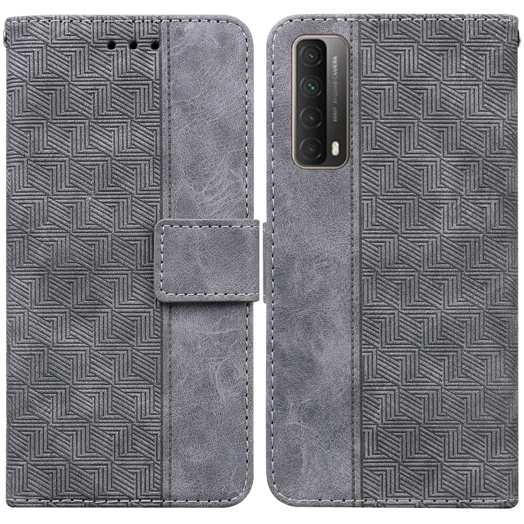 Custodia per telefono in pelle goffrata geometrica, For Huawei P smart 2021 / Y7a, For Huawei P50, For Huawei P50 Pro, For Honor 20 / Huawei nova 5T